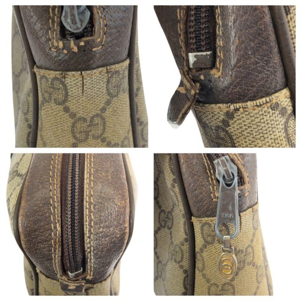 Gucci Vintage Sherry Clutch Beige Brown - Picture 6 of 9